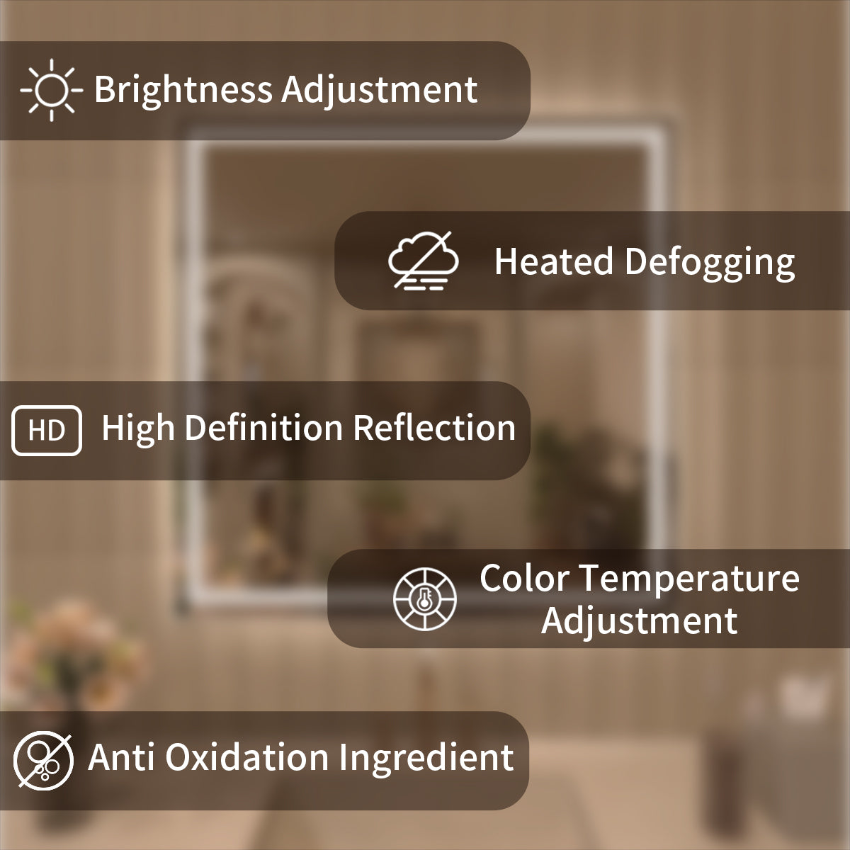 TaiMei Multiple Sizes Rectangular Frameless LED Anti-Fog Wall Bathroom Vanity Mirror MD04-3636-03_ecb819dc-679e-4279-9d98-63068ea9b286
