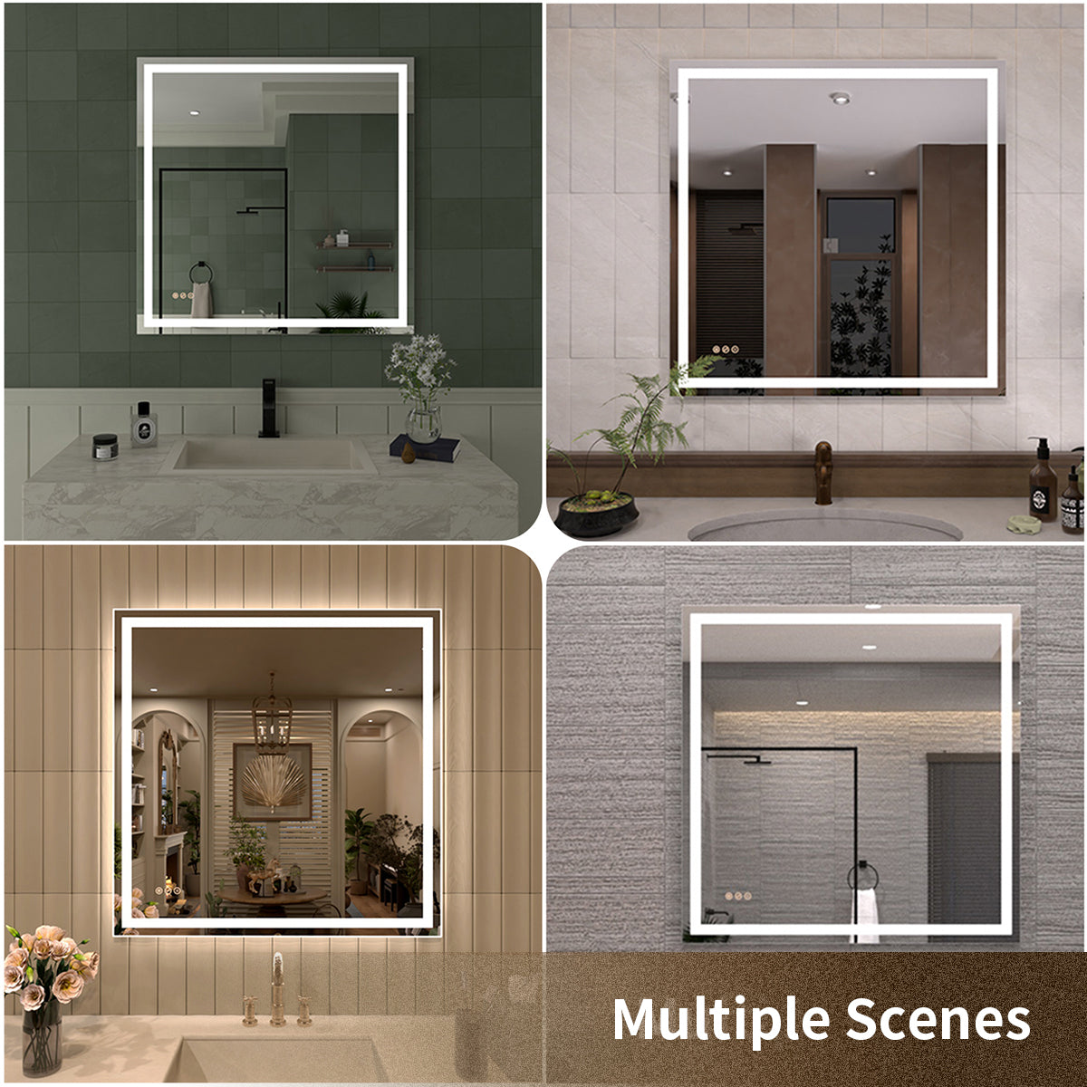 TaiMei Multiple Sizes Rectangular Frameless LED Anti-Fog Wall Bathroom Vanity Mirror MD04-3636-12_20471430-9429-4cbe-b275-a6e526e14db9