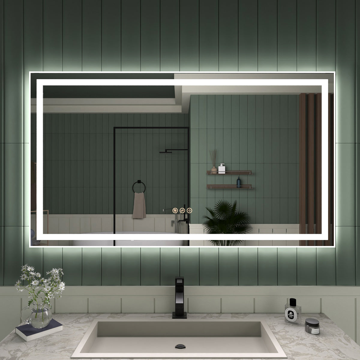 TaiMei LED Bathroom Vanity Mirror Anti-Fog Brightness Adjustable High-Definition ETL Certified