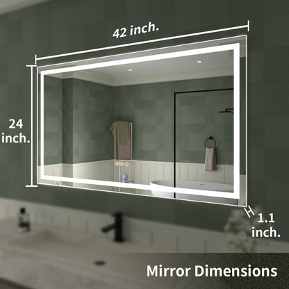TaiMei LED Bathroom Vanity Mirror Anti-Fog Brightness Adjustable High-Definition ETL Certified