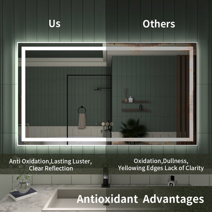 TaiMei LED Bathroom Vanity Mirror Anti-Fog Brightness Adjustable High-Definition ETL Certified