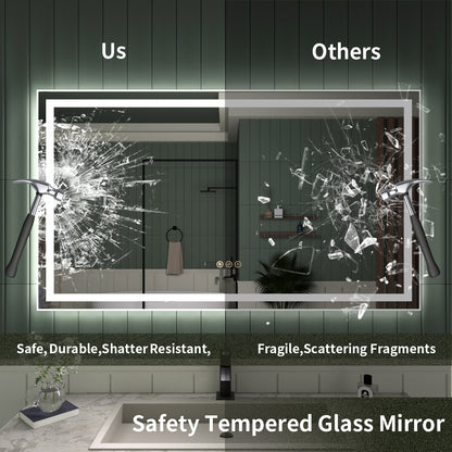 TaiMei LED Bathroom Vanity Mirror Anti-Fog Brightness Adjustable High-Definition ETL Certified