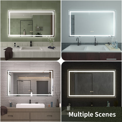 TaiMei LED Bathroom Vanity Mirror Anti-Fog Brightness Adjustable High-Definition ETL Certified