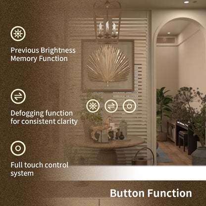 TaiMei LED Bathroom Vanity Mirror Anti-Fog Brightness Adjustable High-Definition ETL Certified