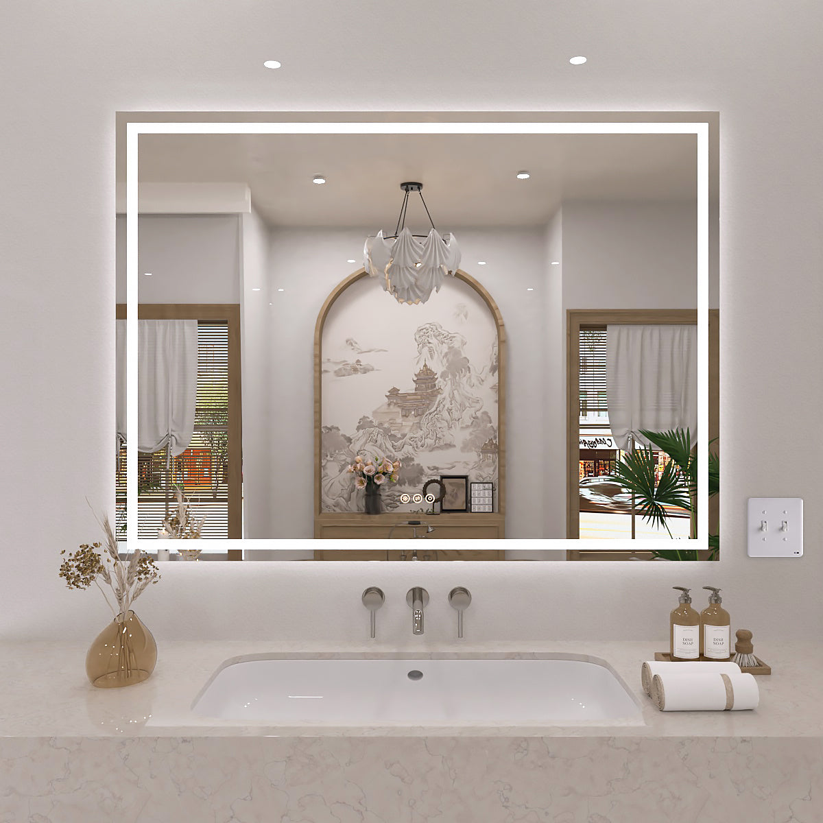 TaiMei LED Bathroom Vanity Mirror Anti-Fog Brightness Adjustable High-Definition ETL Certified 48*36 MD04-4836-01_6285bada-2dd8-4331-ac92-840569fba73e