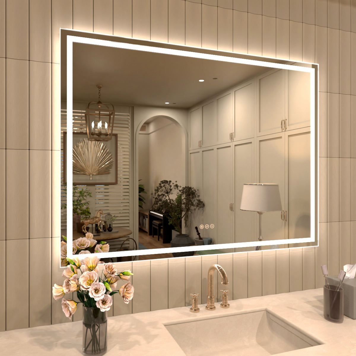 TaiMei Multiple Sizes Rectangular Frameless LED Anti-Fog Wall Bathroom Vanity Mirror MD04-4836-02_1cb22e2a-73da-477e-ac52-74320b039839