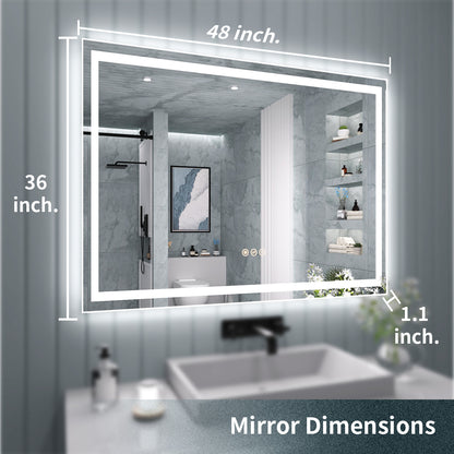 TaiMei LED Bathroom Vanity Mirror Anti-Fog Brightness Adjustable High-Definition ETL Certified