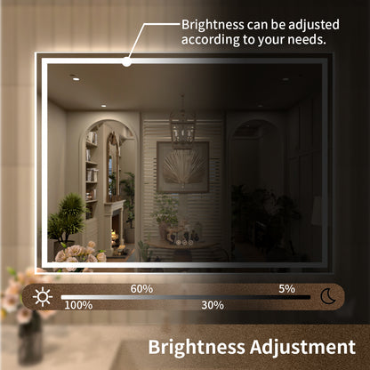 TaiMei LED Bathroom Vanity Mirror Anti-Fog Brightness Adjustable High-Definition ETL Certified