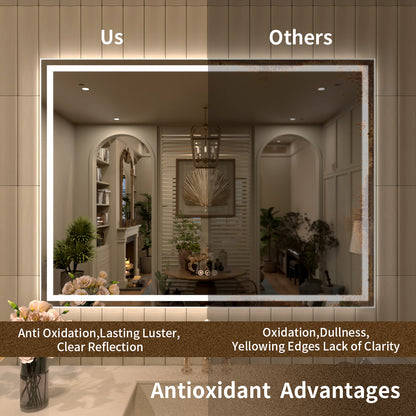 TaiMei LED Bathroom Vanity Mirror Anti-Fog Brightness Adjustable High-Definition ETL Certified