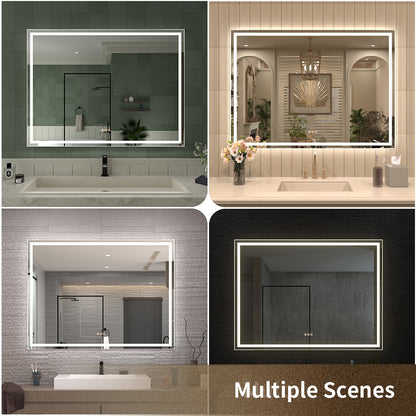 TaiMei MD04SF Frameless  LED Single Bathroom Vanity Mirror in Polished Crystal