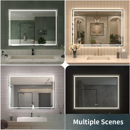 TaiMei LED Bathroom Vanity Mirror Anti-Fog Brightness Adjustable High-Definition ETL Certified