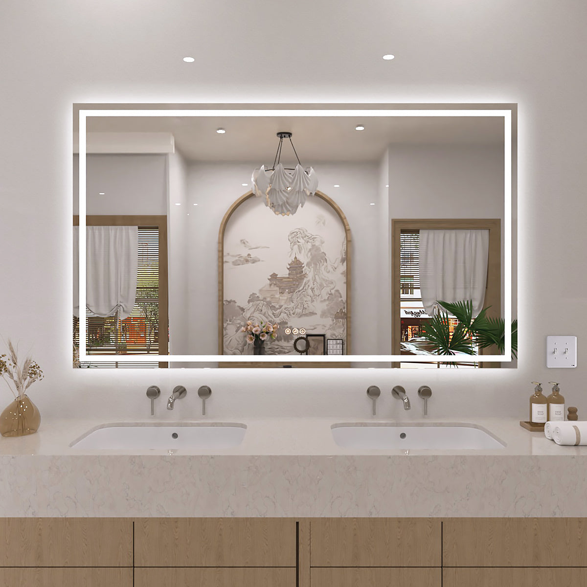 TaiMei LED Bathroom Vanity Mirror Anti-Fog Brightness Adjustable High-Definition ETL Certified 60*36 MD04-6036-01_59051591-3031-4e1b-8ff2-4863dcca107b