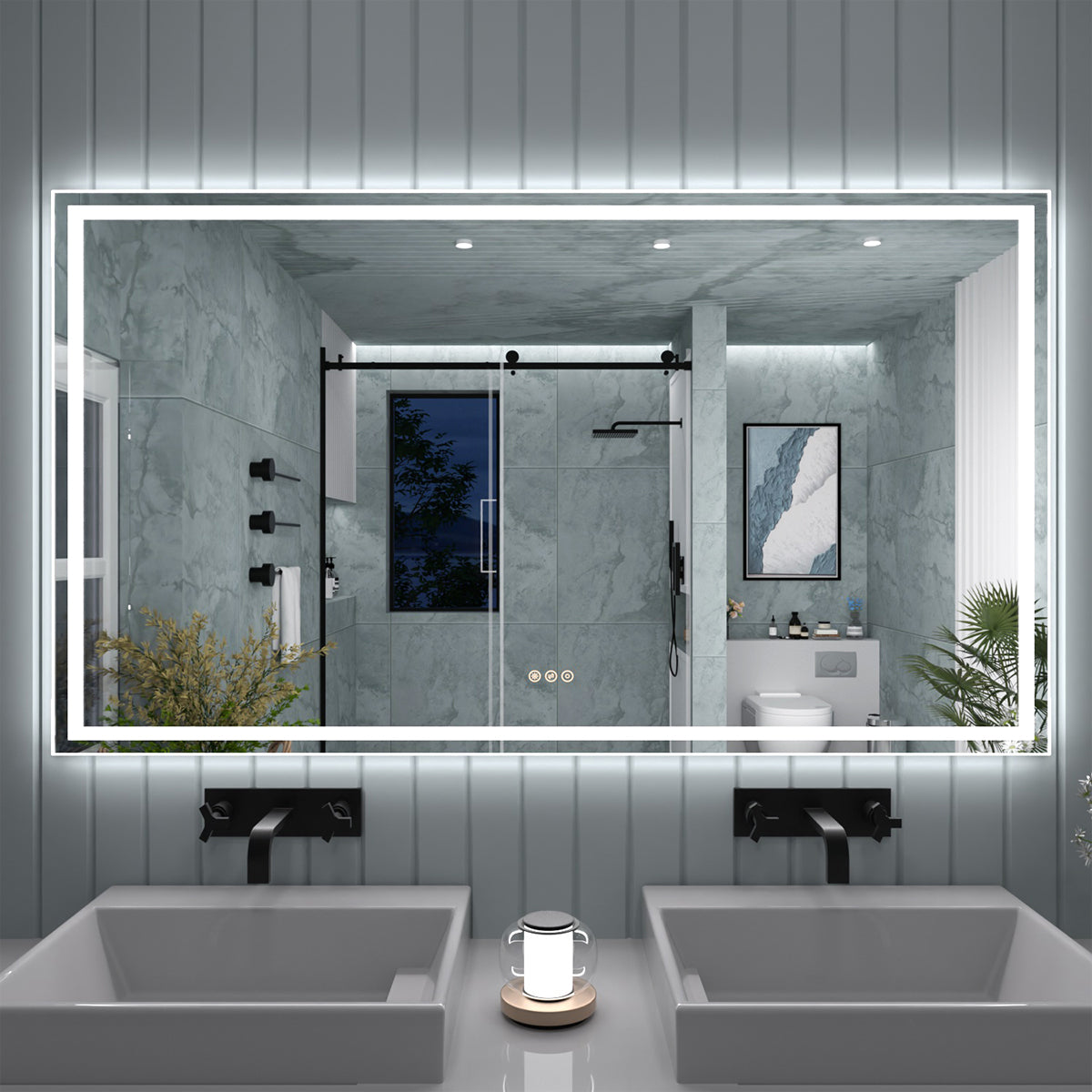 TaiMei LED Bathroom Vanity Mirror Anti-Fog Brightness Adjustable High-Definition ETL Certified
