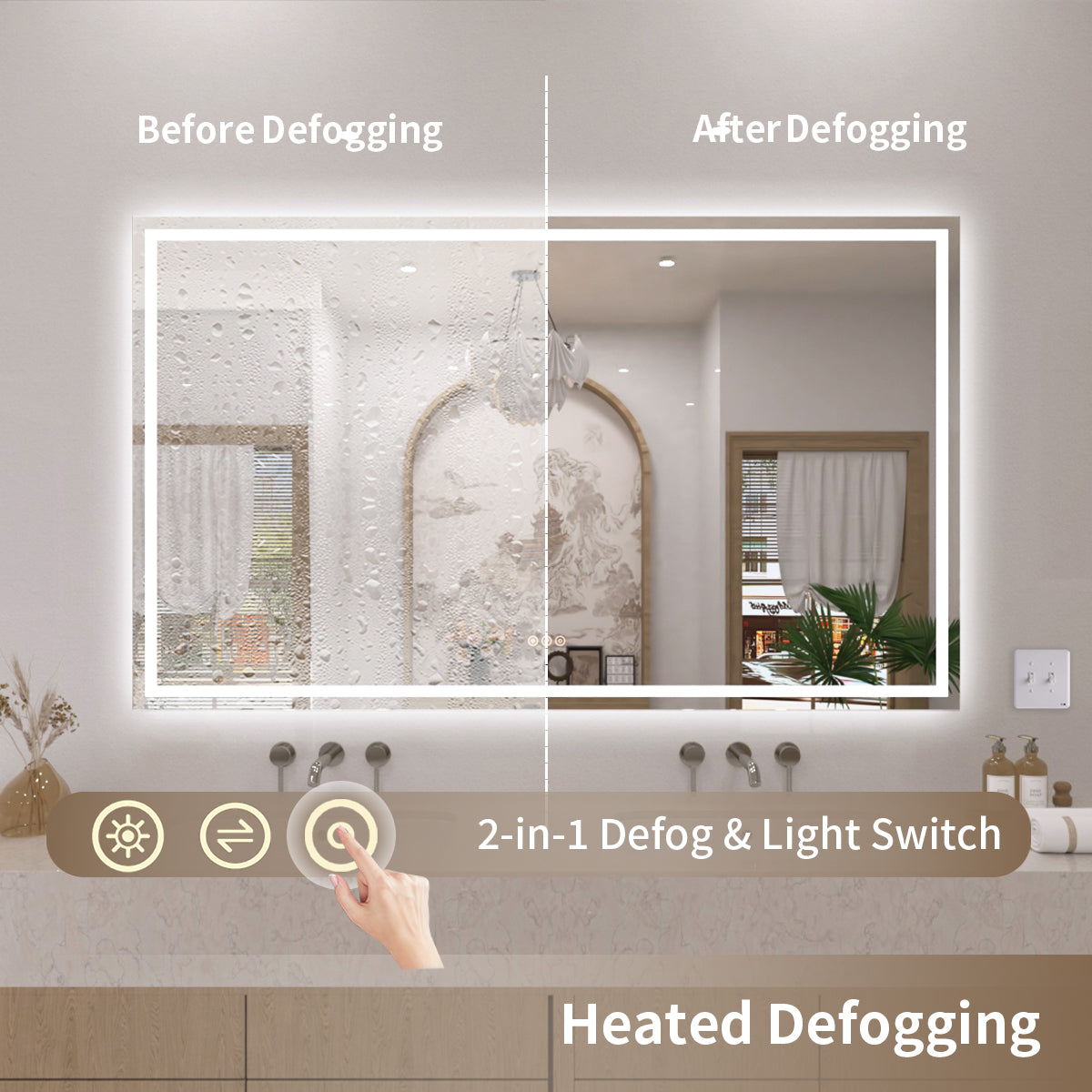 TaiMei LED Bathroom Vanity Mirror Anti-Fog Brightness Adjustable High-Definition ETL Certified MD04-6036-08_ad174d06-365f-4d57-9999-f639098afe31