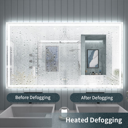 TaiMei LED Bathroom Vanity Mirror Anti-Fog Brightness Adjustable High-Definition ETL Certified