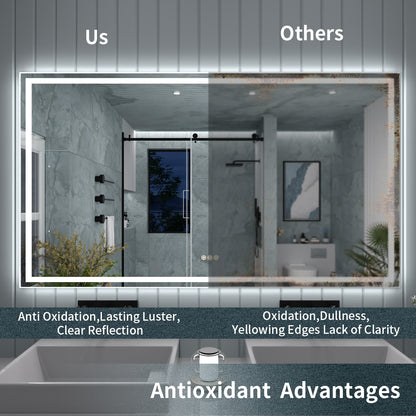 TaiMei LED Bathroom Vanity Mirror Anti-Fog Brightness Adjustable High-Definition ETL Certified