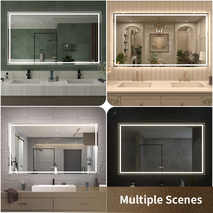 TaiMei MD04SF Frameless  LED Single Bathroom Vanity Mirror in Polished Crystal