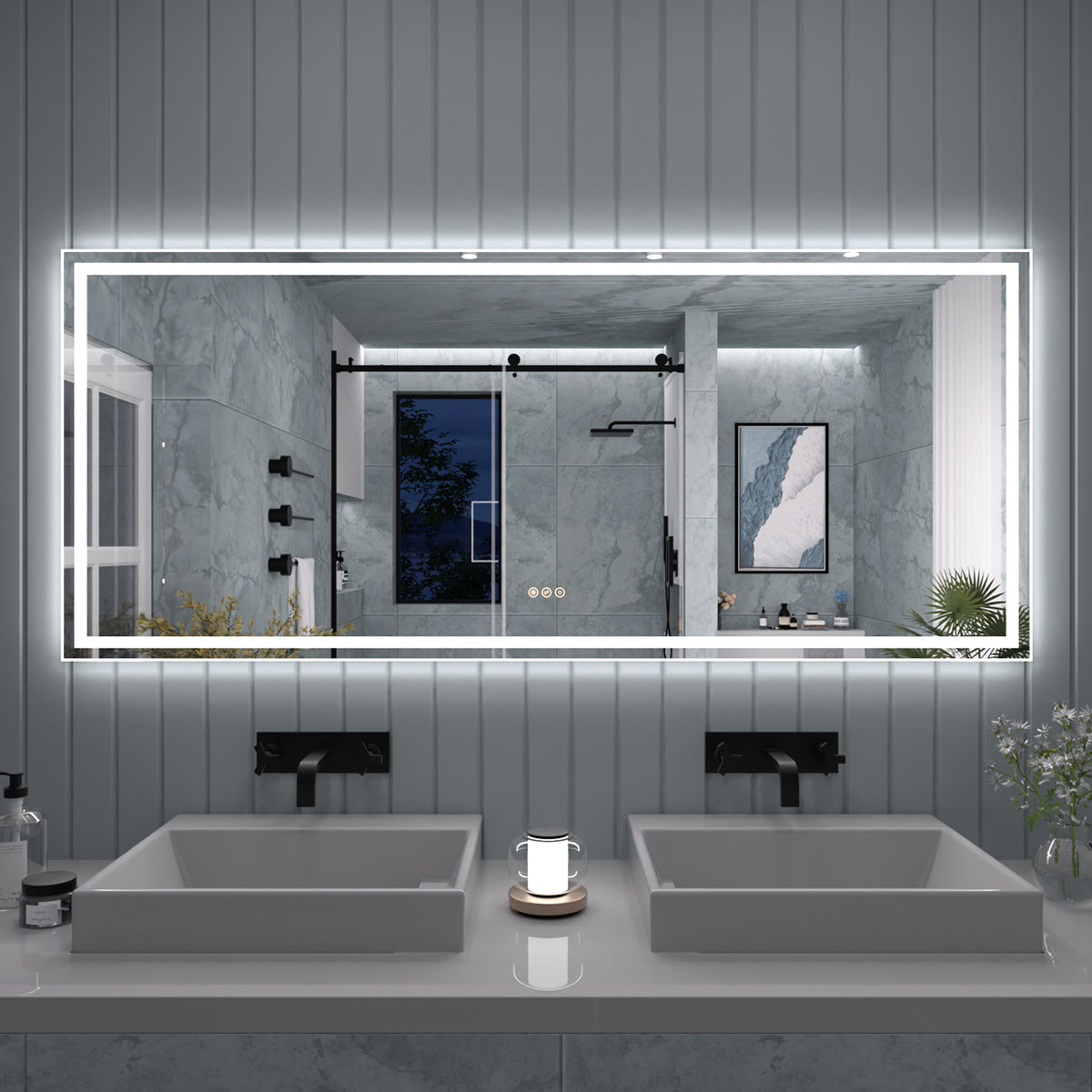 TaiMei LED Bathroom Vanity Mirror Anti-Fog Brightness Adjustable High-Definition ETL Certified