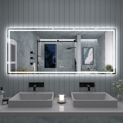 TaiMei LED Bathroom Vanity Mirror Anti-Fog Brightness Adjustable High-Definition ETL Certified