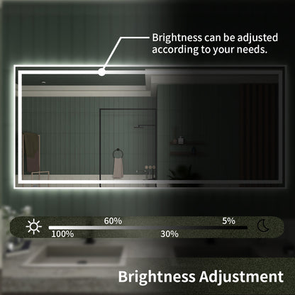 TaiMei LED Bathroom Vanity Mirror Anti-Fog Brightness Adjustable High-Definition ETL Certified