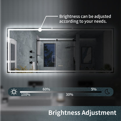 TaiMei LED Bathroom Vanity Mirror Anti-Fog Brightness Adjustable High-Definition ETL Certified