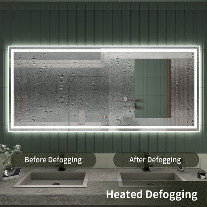 TaiMei LED Bathroom Vanity Mirror Anti-Fog Brightness Adjustable High-Definition ETL Certified