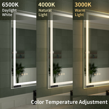 TaiMei LED Bathroom Vanity Mirror Anti-Fog Brightness Adjustable High-Definition ETL Certified