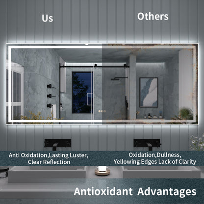 TaiMei LED Bathroom Vanity Mirror Anti-Fog Brightness Adjustable High-Definition ETL Certified