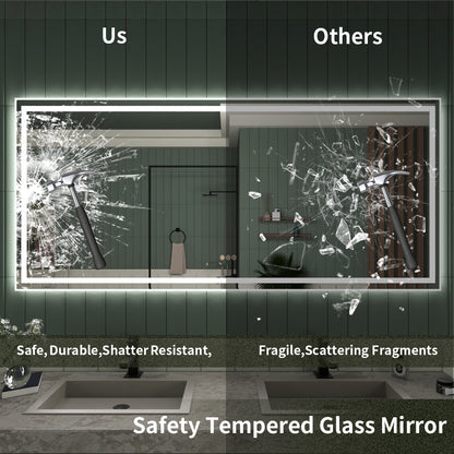 TaiMei LED Bathroom Vanity Mirror Anti-Fog Brightness Adjustable High-Definition ETL Certified