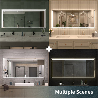 TaiMei LED Bathroom Vanity Mirror Anti-Fog Brightness Adjustable High-Definition ETL Certified