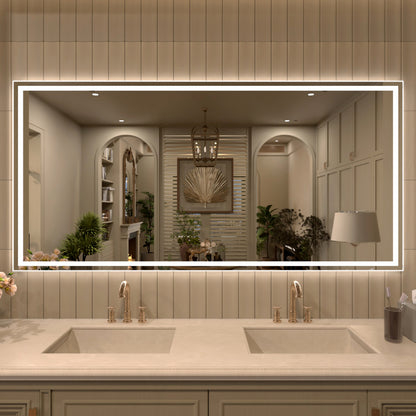 TaiMei Multiple Sizes Rectangular Frameless LED Anti-Fog Wall Bathroom Vanity Mirror 72*36 MD04-7236-01_37394198-7ac1-465a-958c-a6465ad48a4e