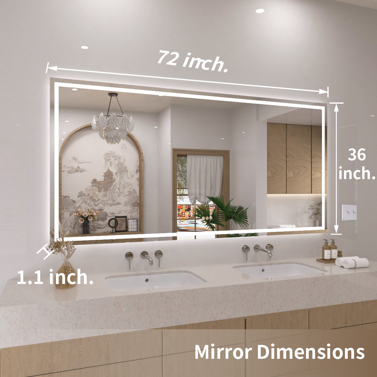 TaiMei LED Bathroom Vanity Mirror Anti-Fog Brightness Adjustable High-Definition ETL Certified MD04-7236-04_8623210d-ff79-482b-bdd4-15c7aea174ab