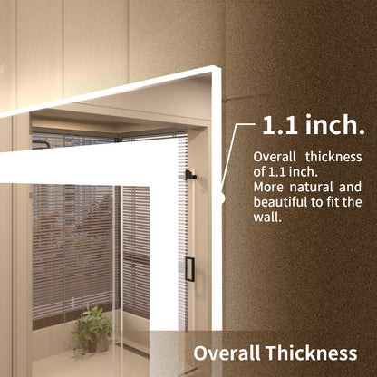 TaiMei MD04SF Frameless  LED Single Bathroom Vanity Mirror in Polished Crystal