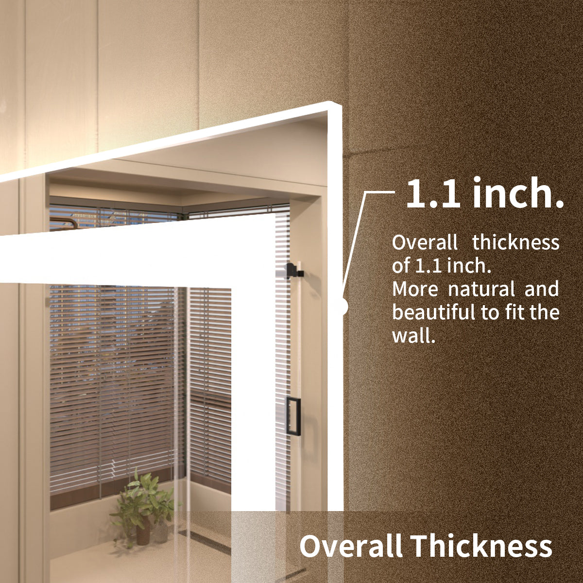 TaiMei LED Bathroom Vanity Mirror Anti-Fog Brightness Adjustable High-Definition ETL Certified