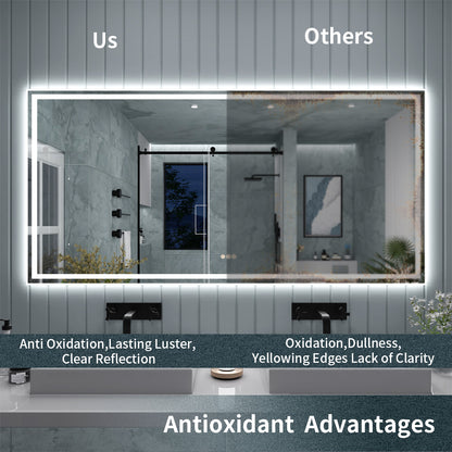 TaiMei LED Bathroom Vanity Mirror Anti-Fog Brightness Adjustable High-Definition ETL Certified