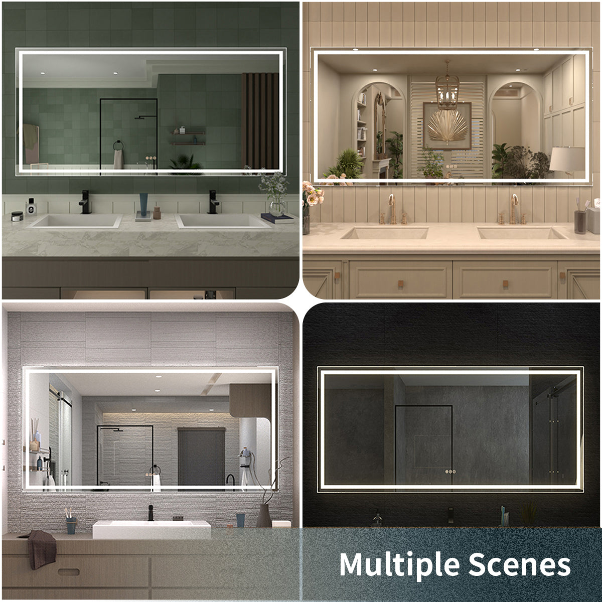 TaiMei LED Bathroom Vanity Mirror Anti-Fog Brightness Adjustable High-Definition ETL Certified