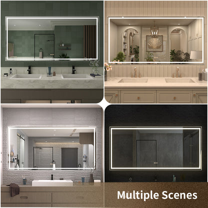 TaiMei Multiple Sizes Rectangular Frameless LED Anti-Fog Wall Bathroom Vanity Mirror MD04-7236-12_d1e015a5-8e55-4075-886a-7935d5d00260