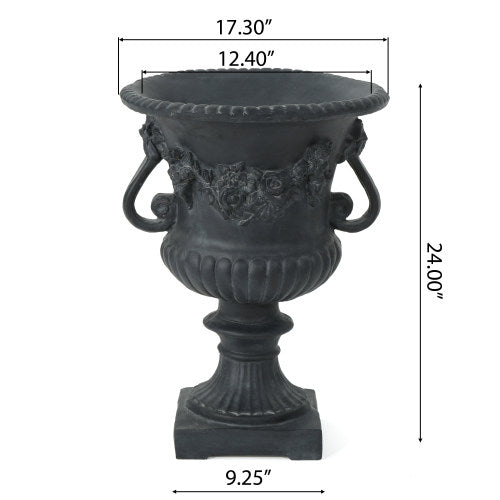 Aster 17.3 in. Lightweight Concrete Floor Planter for Indoor Outdoor Use