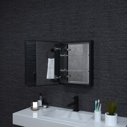 Niveal LUMCA Series Rectangular Aluminum Recessed/Surface Mount Medicine Cabinet with Mirror MMC-1620MB9
