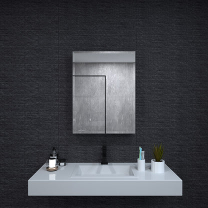 Niveal LUMCA Series Rectangular Aluminum Recessed/Surface Mount Medicine Cabinet with Mirror MMC-2330MB9
