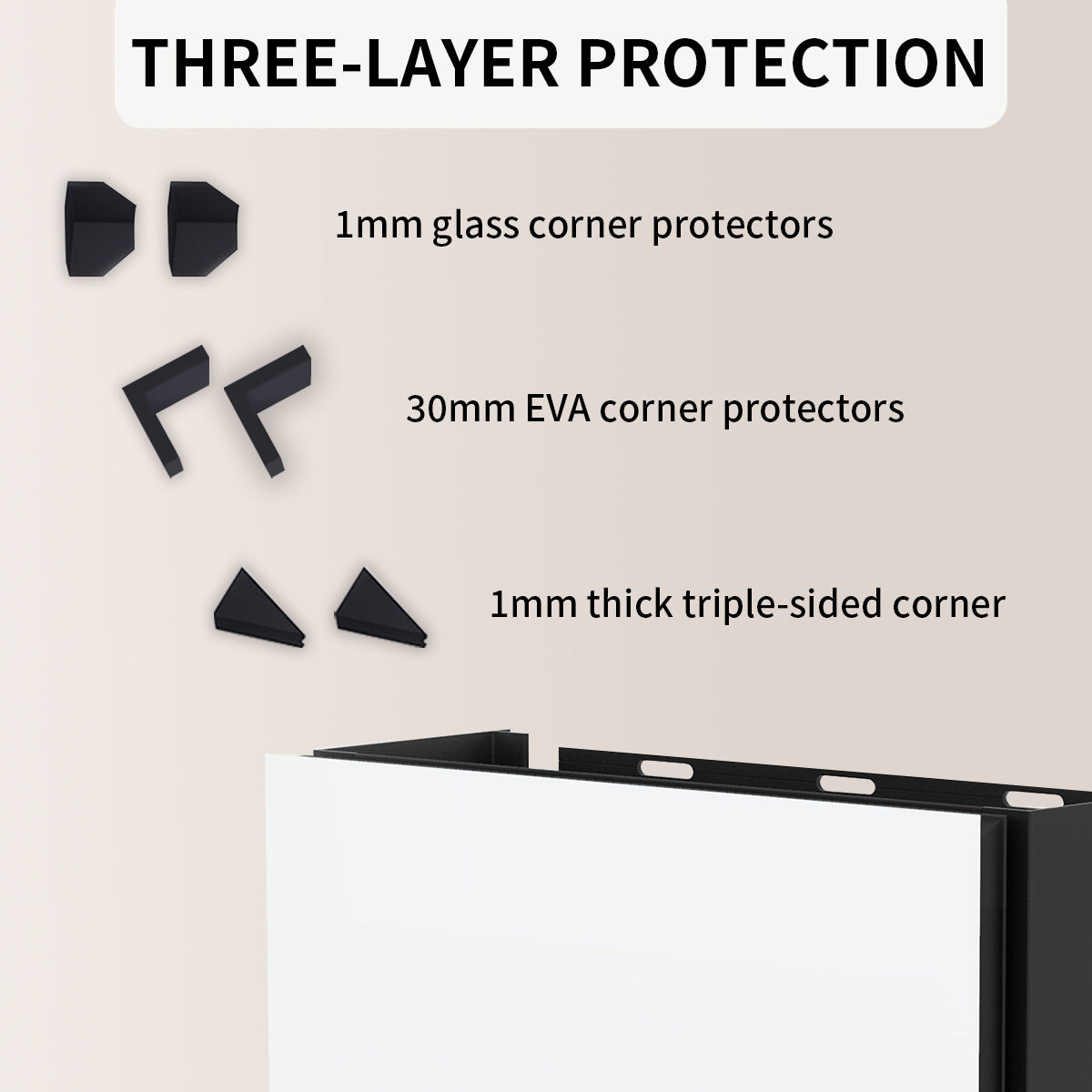TaiMei 19 in. x 30 in. Frameless Recessed or Surface-Mount Beveled Single Mirror Bathroom Medicine Cabinet MMCBL-1930-13