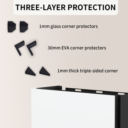 TaiMei 19 in. x 30 in. Frameless Recessed or Surface-Mount Beveled Single Mirror Bathroom Medicine Cabinet MMCBL-1930-13