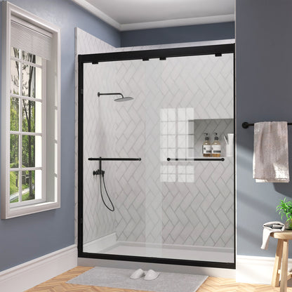 TaiMei Nexis 60 in. W x 76 in. H Sliding Framed Shower Door  with Clear Glass