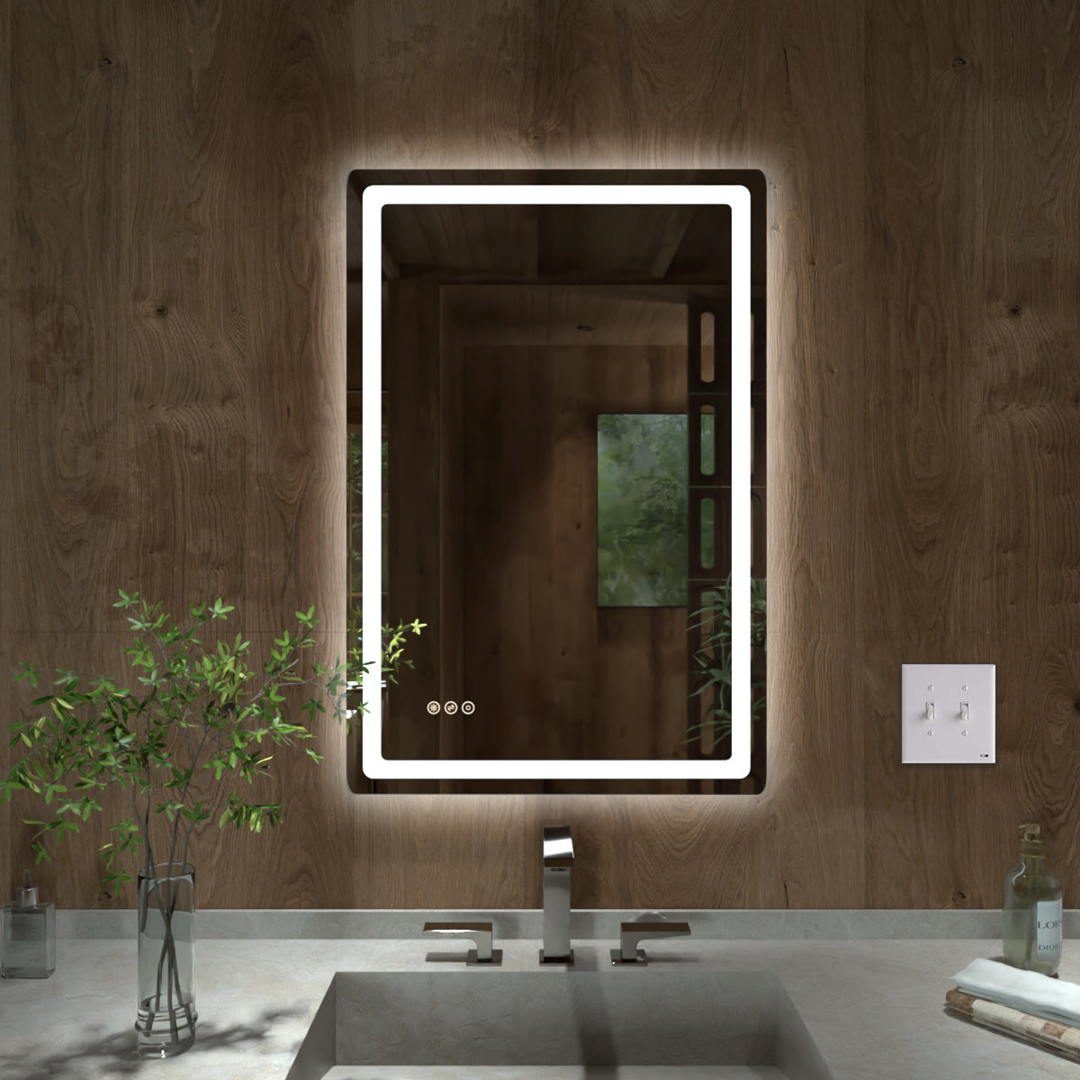 TaiMei LED Bathroom Vanity Mirror Round Corner Anti-Fog Brightness Adjustable High-Definition ETL Certified 24*36 MU04-2436-01_5967860a-9e70-4f33-89de-1df25e48f199
