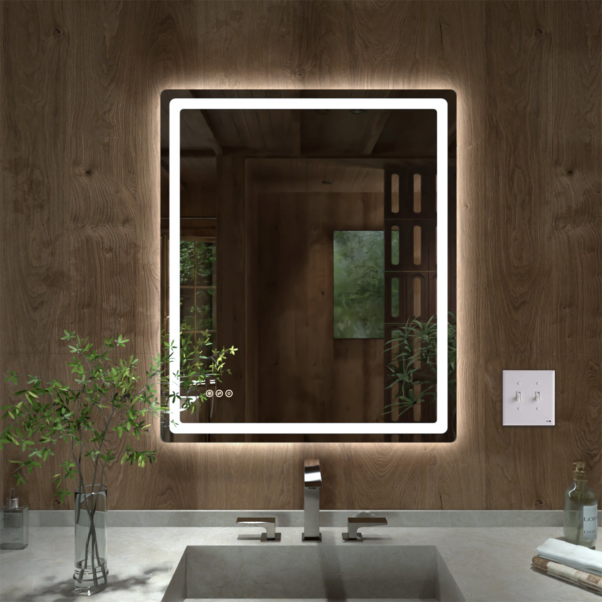 TaiMei LED Bathroom Vanity Mirror Round Corner Anti-Fog Brightness Adjustable High-Definition ETL Certified 30*36 MU04-3036-01_87a3b8b3-b429-4dd5-afb2-588490803f96