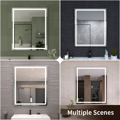 TaiMei LED Bathroom Vanity Mirror Round Corner Anti-Fog Brightness Adjustable High-Definition ETL Certified