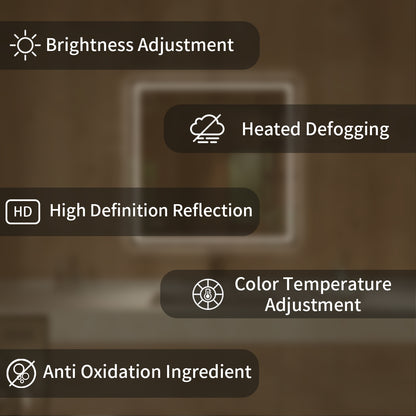 TaiMei LED Bathroom Vanity Mirror Round Corner Anti-Fog Brightness Adjustable High-Definition ETL Certified MU04-3636-03_7cfa0263-11fc-461f-afda-5fdc076654a6