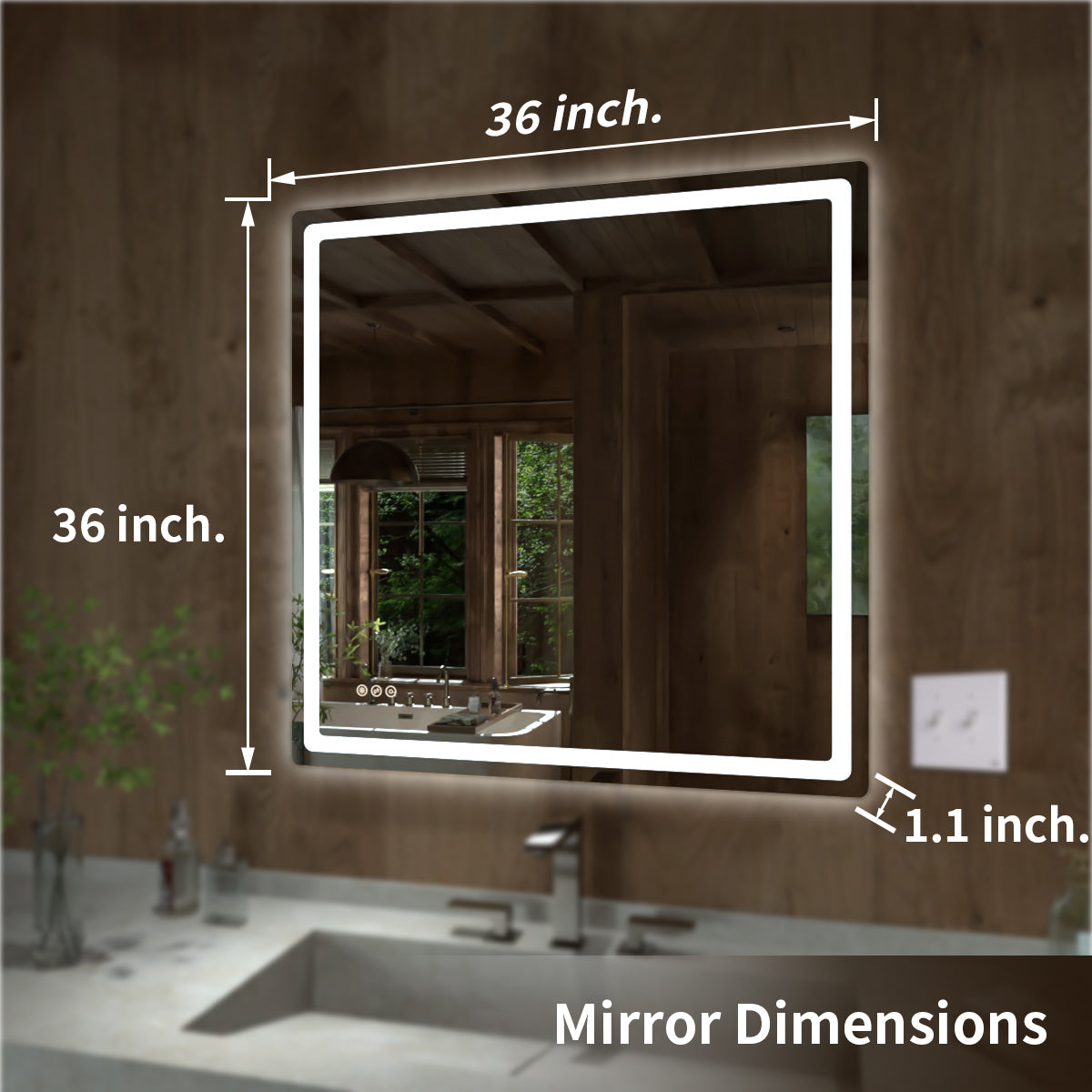TaiMei LED Bathroom Vanity Mirror Round Corner Anti-Fog Brightness Adjustable High-Definition ETL Certified MU04-3636-04_233f2034-3aa1-4748-82fd-144f4f64fc3e