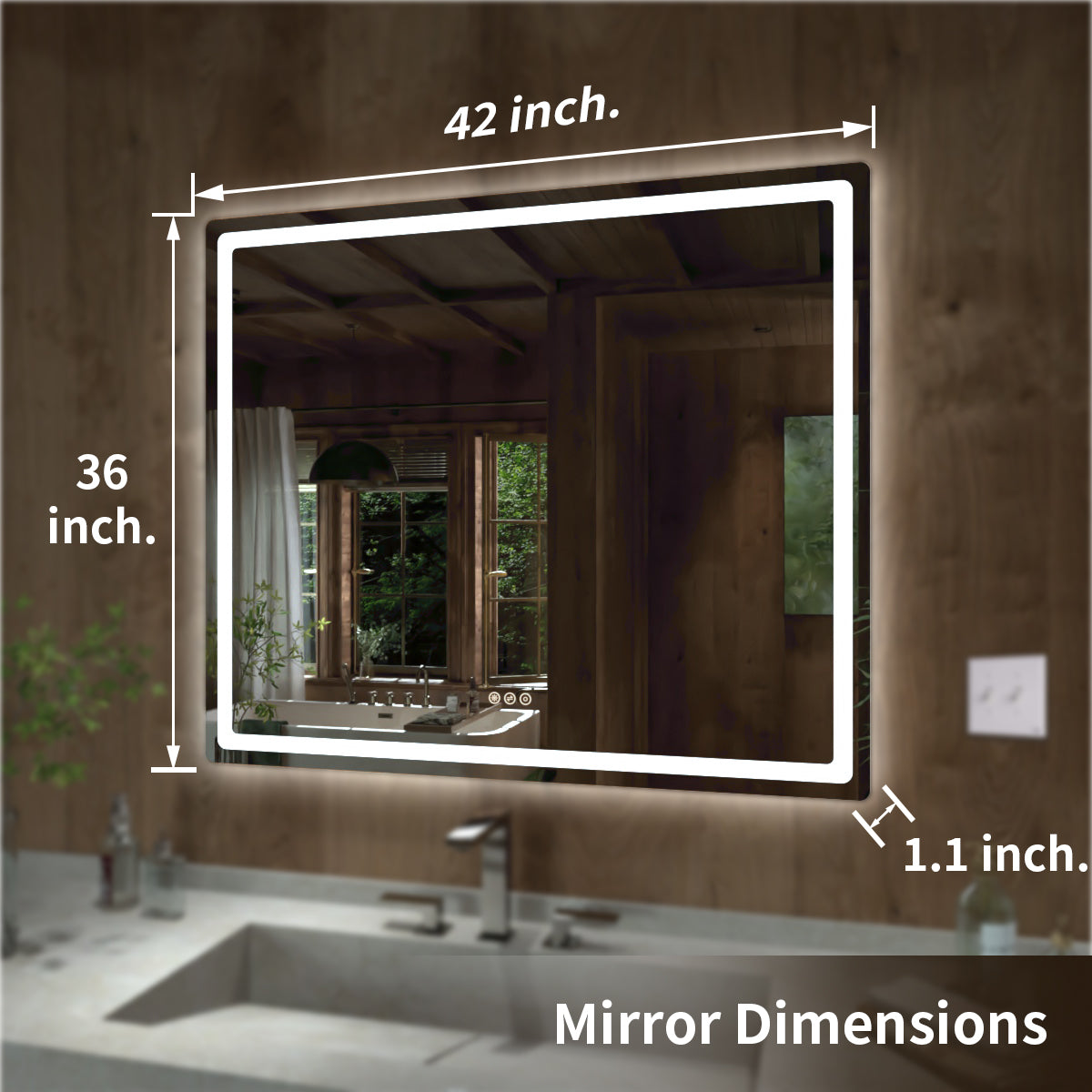 TaiMei LED Bathroom Vanity Mirror Round Corner Anti-Fog Brightness Adjustable High-Definition ETL Certified MU04-4236-04_41bfcead-7c8f-4aab-a967-a2087a766611