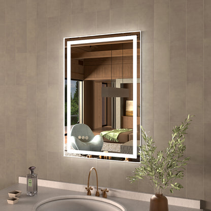 48 in. W x 36 in. H Rectangular Frameless LED Wall Bathroom Vanity Mirror